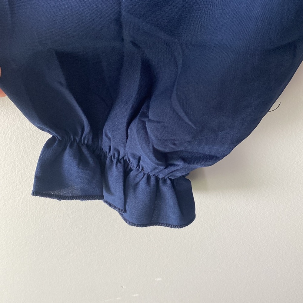 Women’s Long Sleeve Navy Blue Polyester Dress. Size Large - Picture 4 of 5